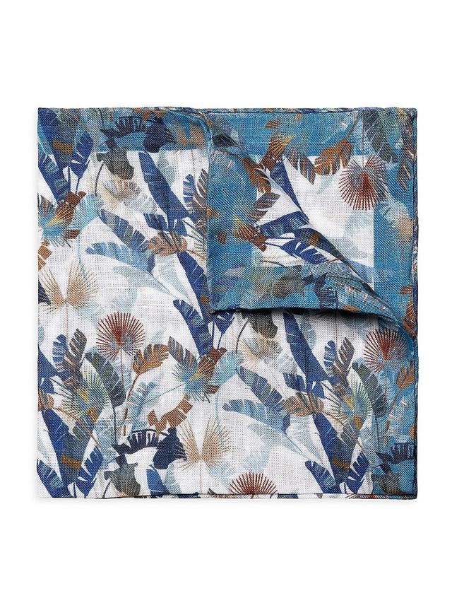 Mens Floral Linen Pocket Square Product Image