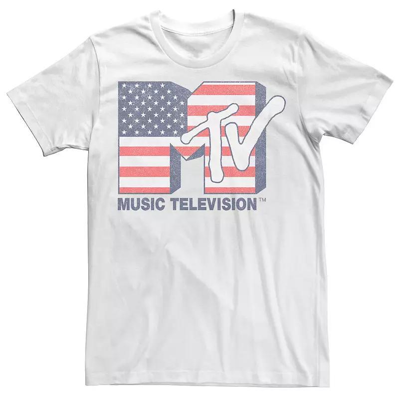 Mens MTV USA Flag Logo Graphic Tee Product Image