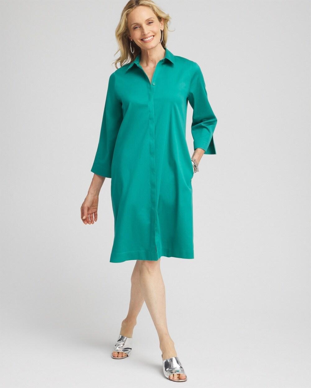 Women's Petite No Iron Shirt Dress product image