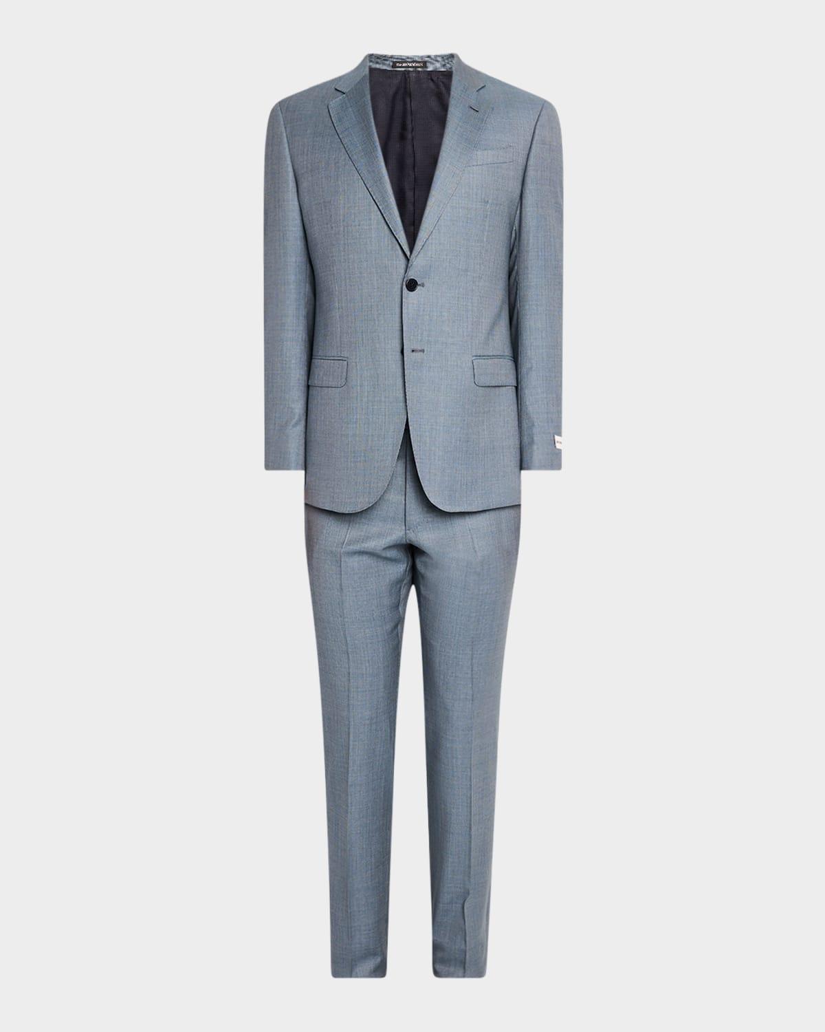 Men's Wool-Viscose Micro-Dot Suit Product Image