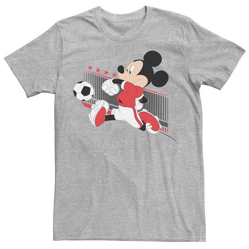 Mens Disney Mickey Mouse Denmark Soccer Uniform Portrait Tee Athletic Grey Product Image