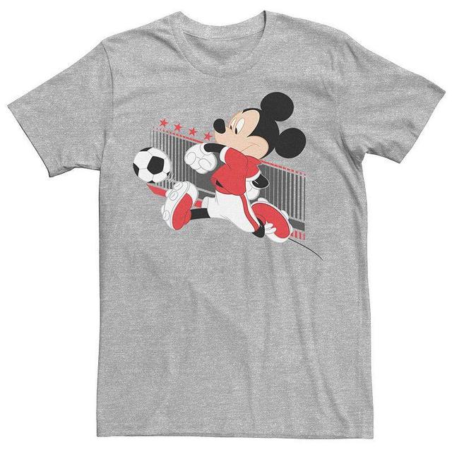 Mens Disney Mickey Mouse Denmark Soccer Uniform Portrait Tee Athletic Grey Product Image