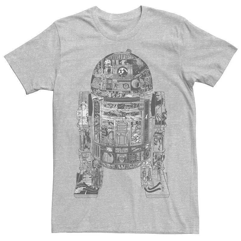 Mens Star Wars Epic R2-D2 Panel Tee Athletic Grey Product Image