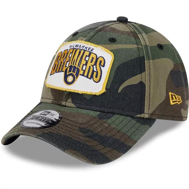 Mens New Era Camo Milwaukee Brewers Gameday 9FORTY Adjustable Hat Product Image