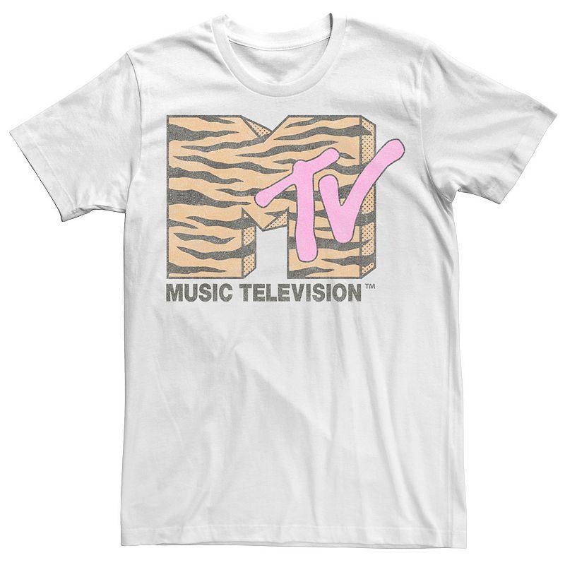 Mens MTV Vintage Tiger Logo Tee Athletic Grey Product Image