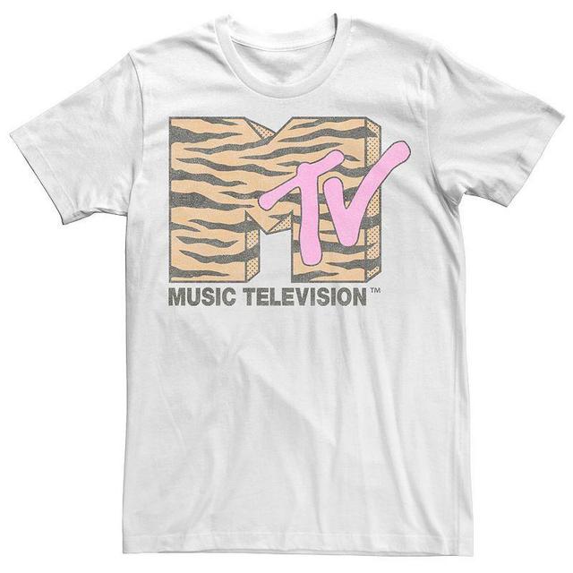 Mens MTV Vintage Tiger Logo Tee Athletic Grey Product Image