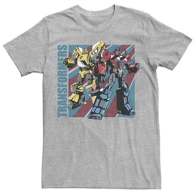 Mens Transformers Americana Portrait Tee Athletic Grey Product Image