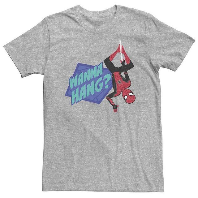 Big & Tall Marvel Spider-Man Far From Home Wanna Swing? Portrait Tee, Mens Athletic Grey Product Image