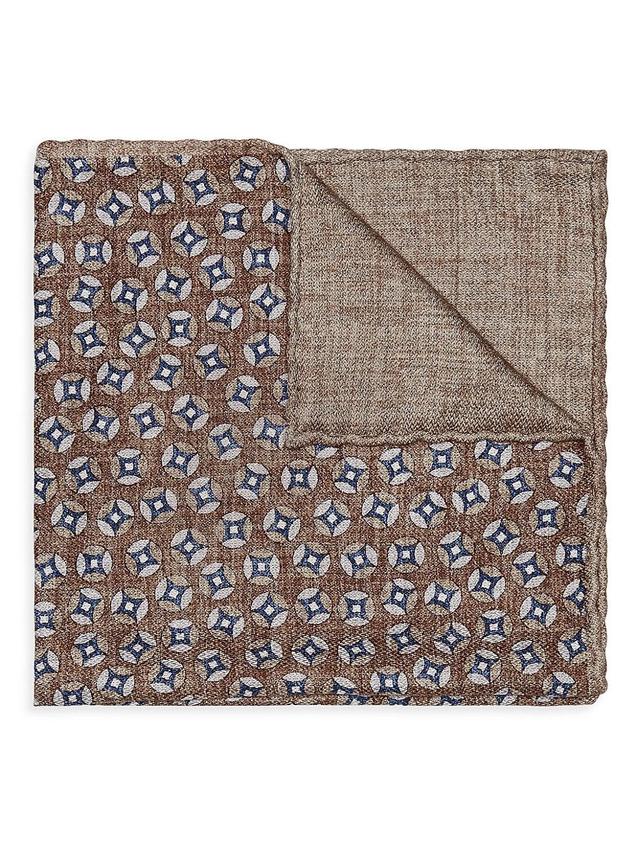 Mens Silk Pocket Square with Pattern Product Image