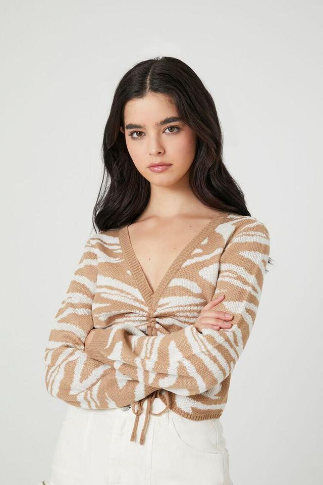 Cropped Zebra Sweater | Forever 21 Product Image