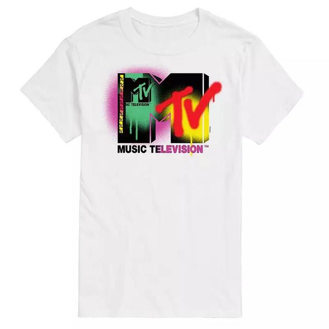 Mens MTV Spray Stencil Logo Graphic Tee Product Image