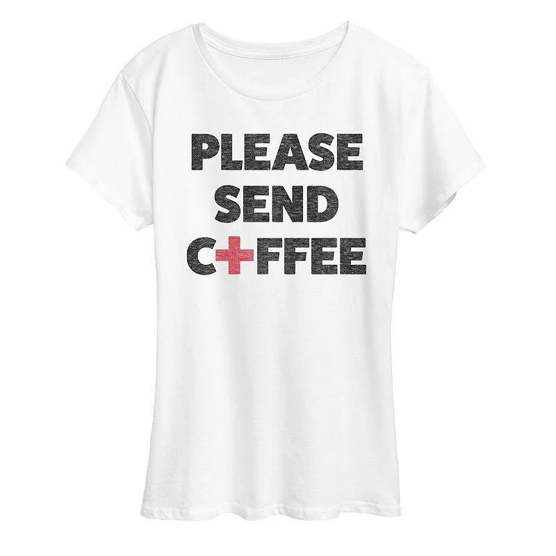 Womens Please Send Coffee Graphic Tee Product Image