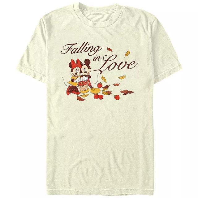 Disneys Mickey Mouse And Minnie Falling In Love Mens Graphic Tee Product Image