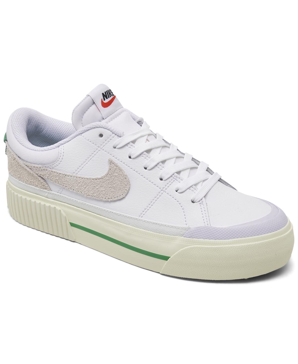 Nike Womens Nike Court Legacy Lift - Womens Training Shoes White/Black/Orange Product Image