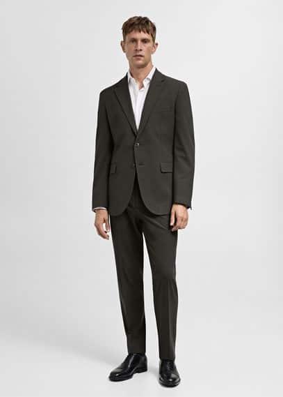 MANGO MAN - Stretch fabric slim-fit suit pants greenMen Product Image