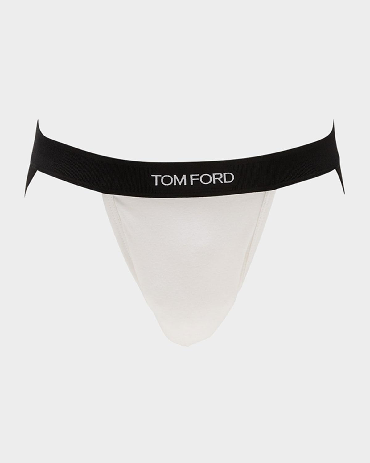 TOM FORD Logo Jacquard Stretch Cotton Jock Strap Product Image