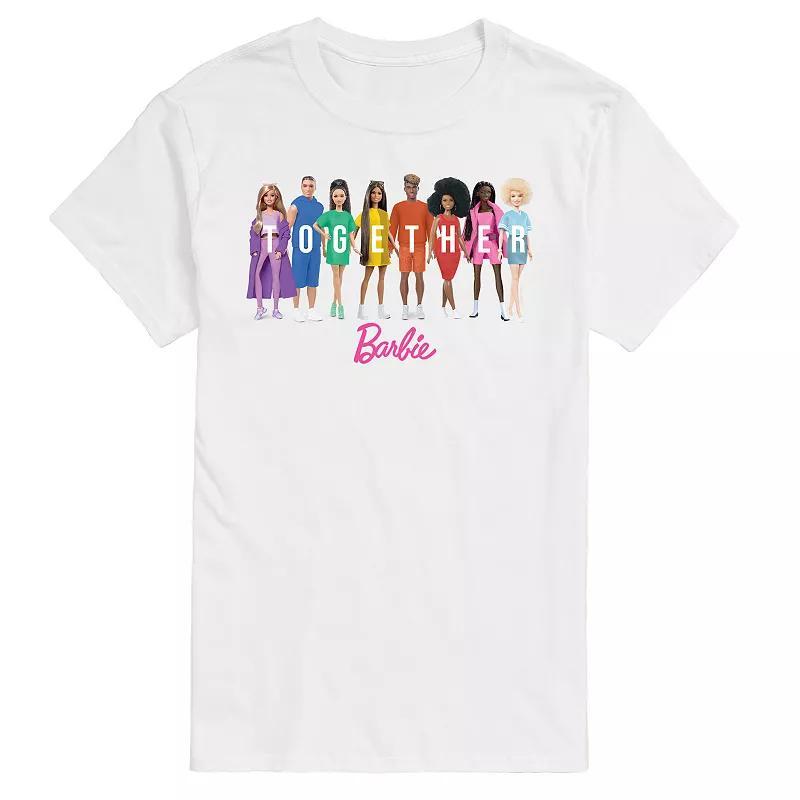 Big & Tall Barbie Together Pride Graphic Tee, Mens Product Image