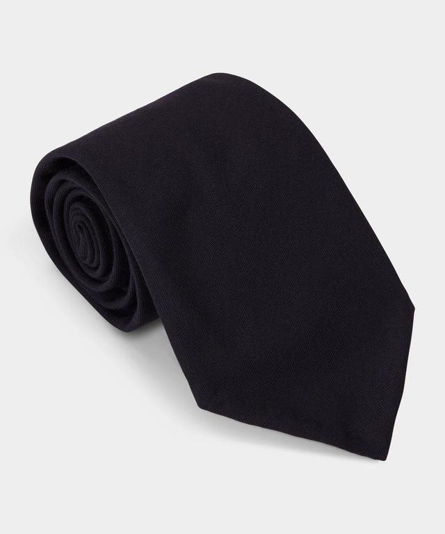 Italian Wool Gabardine Tie in Navy Product Image