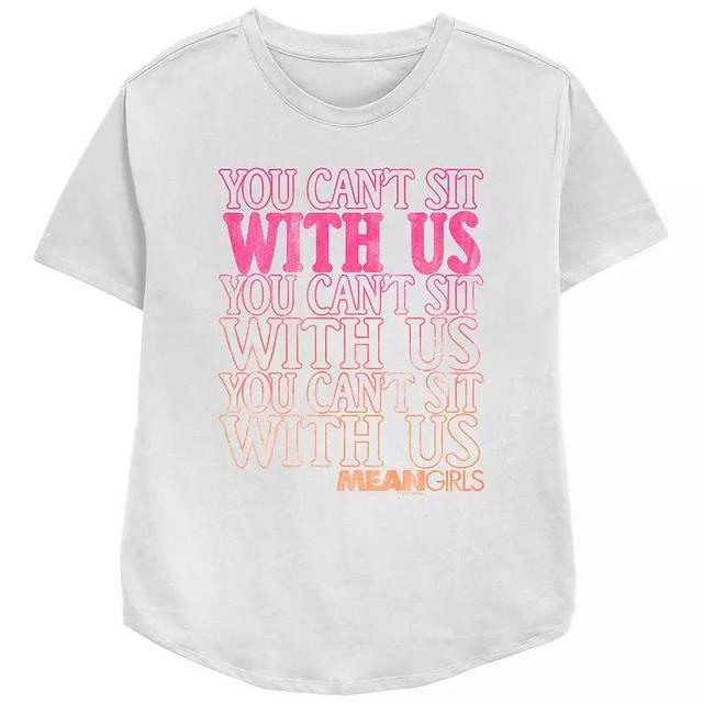 Womens Mean Girls You Cant Sit With Us Quote Relaxed Fit Graphic Tee, Girls Product Image