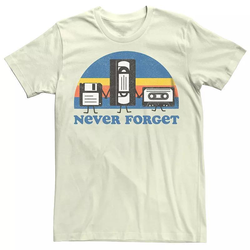 Mens Never Forget Retro Media Graphic Tee Product Image