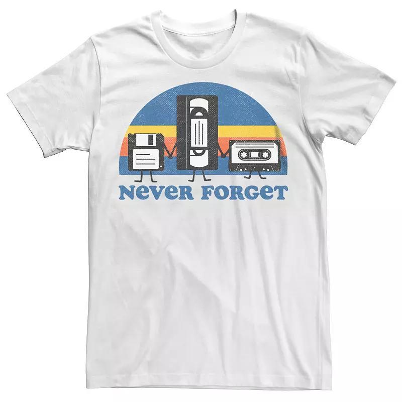 Mens Never Forget Retro Media Graphic Tee Product Image