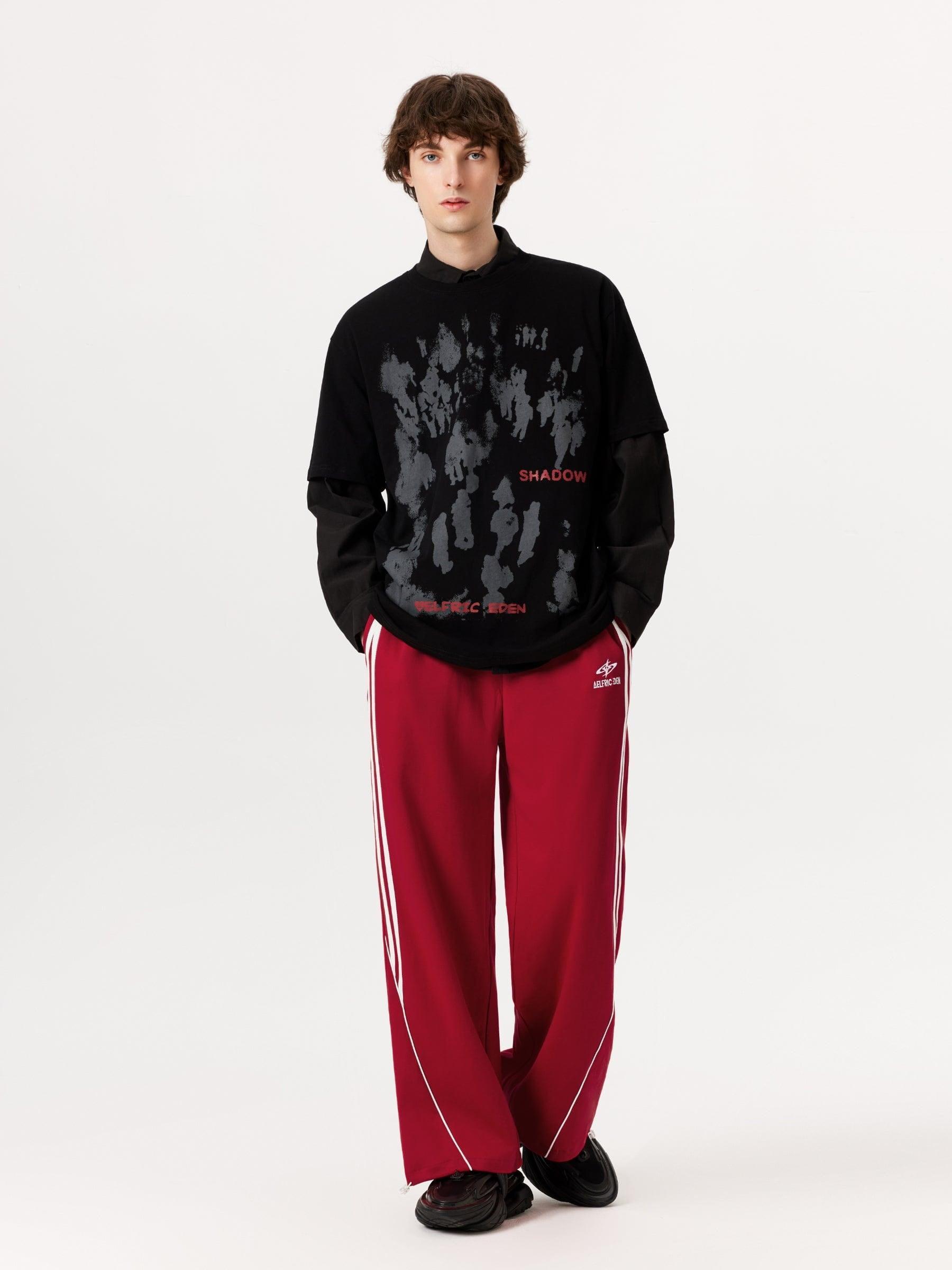 Aelfric Eden Stripe Patchwork Vintage Sweatpants Product Image