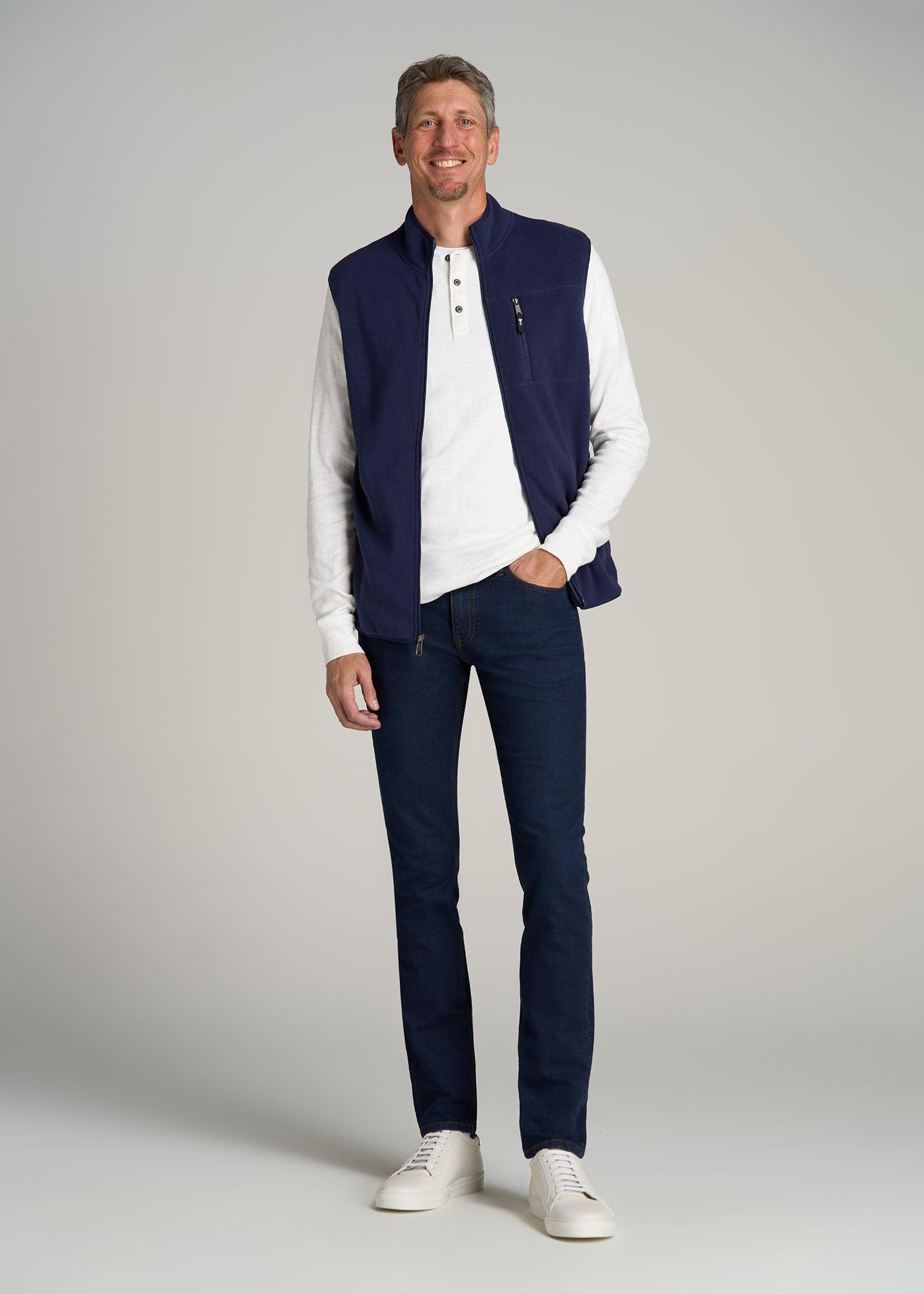 Dylan SLIM-FIT Fleeced Jeans for Tall Men in Rockies Blue Male Product Image