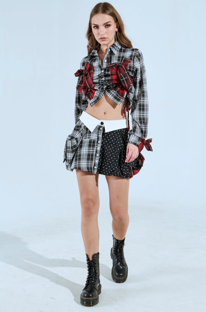 HAILEY PLAID MINI SKIRT Product Image