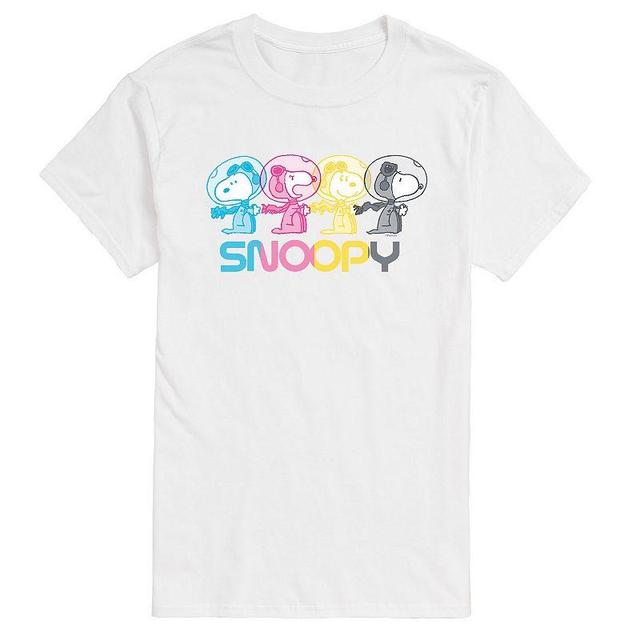 Mens Peanuts Snoopy Astronaut Tee White Product Image