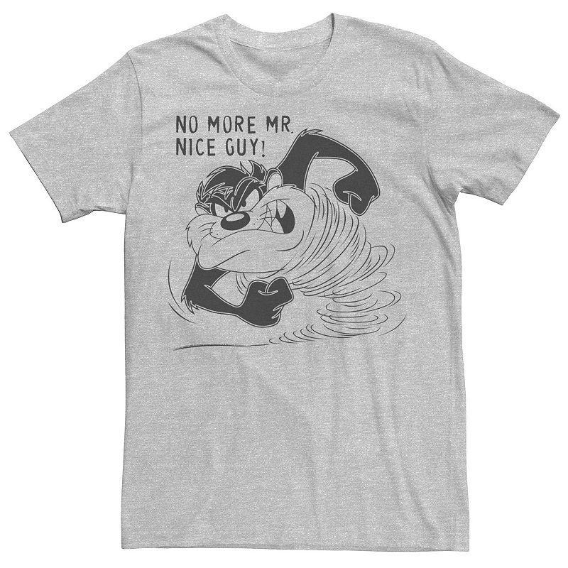 Mens Looney Tunes Tasmanian Devil No More Mr. Nice Guy Graphic Tee Athletic Grey Product Image