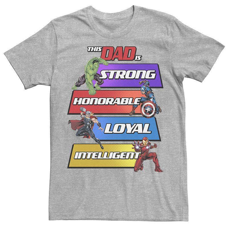 Mens Marvel Hulk Captain America Thor Iron Man This Dad Is Panels Graphic Tee Product Image