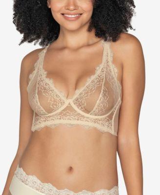 Sheer Lace Bustier Bralette Lingerie with Underwire Product Image