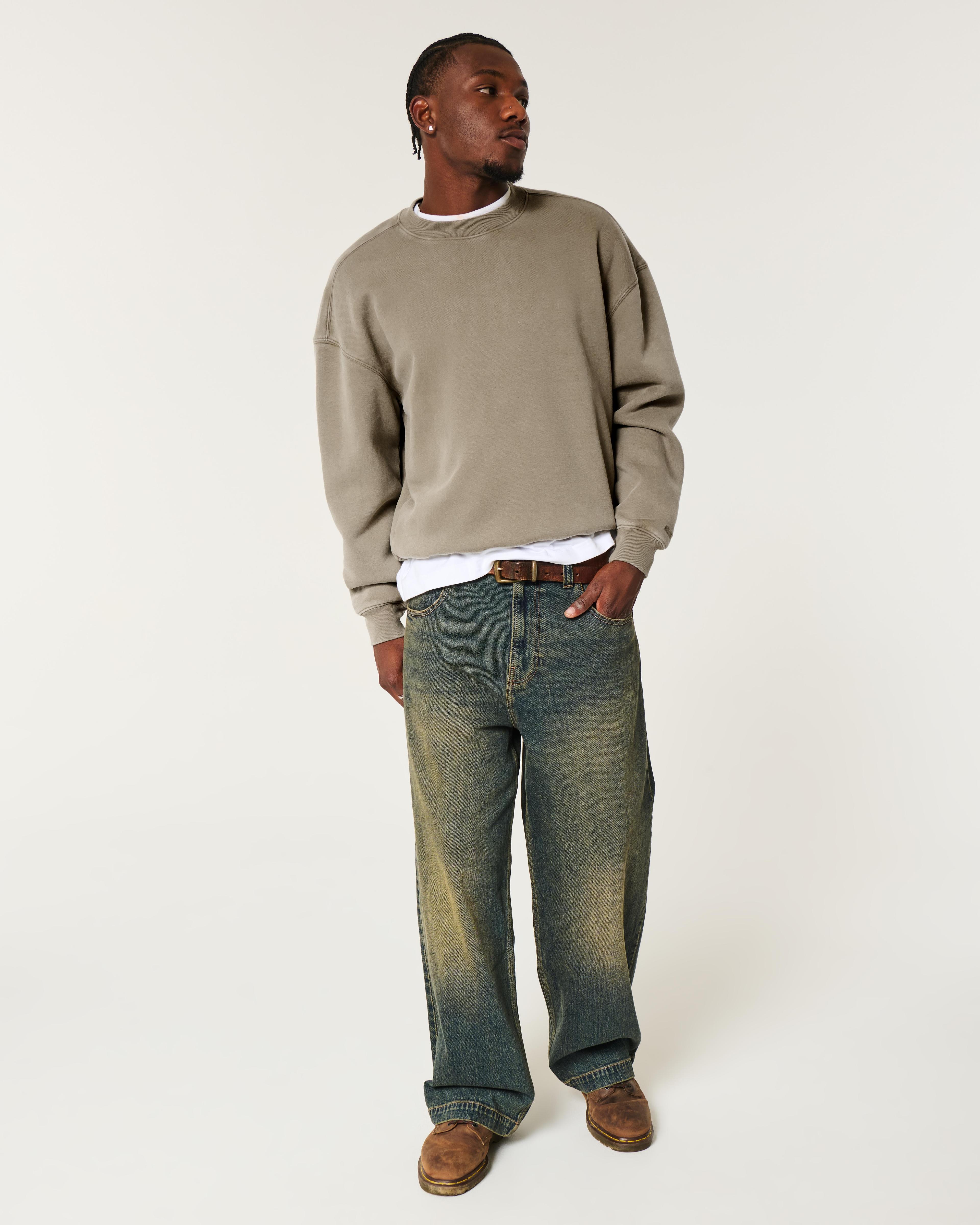 Boxy Washed Crew Sweatshirt Product Image