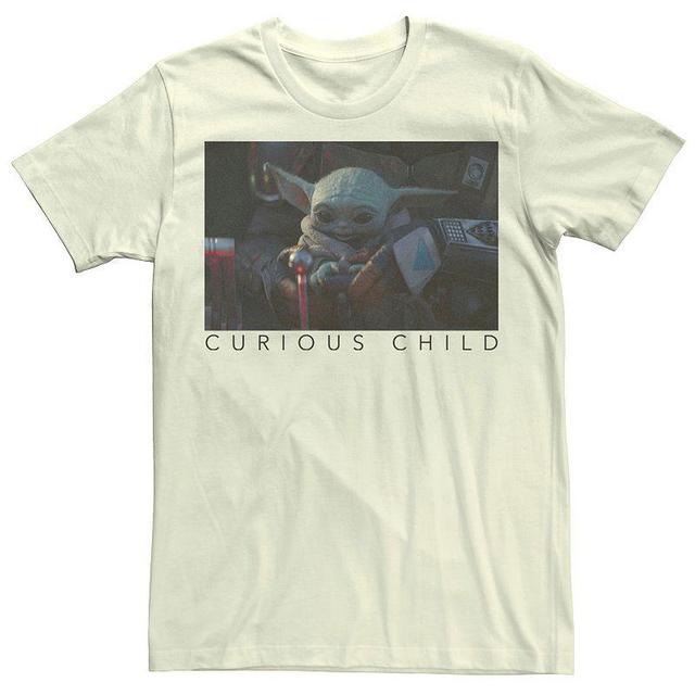 Mens Star Wars The Mandalorian The Child Curious Child Portrait Tee Product Image