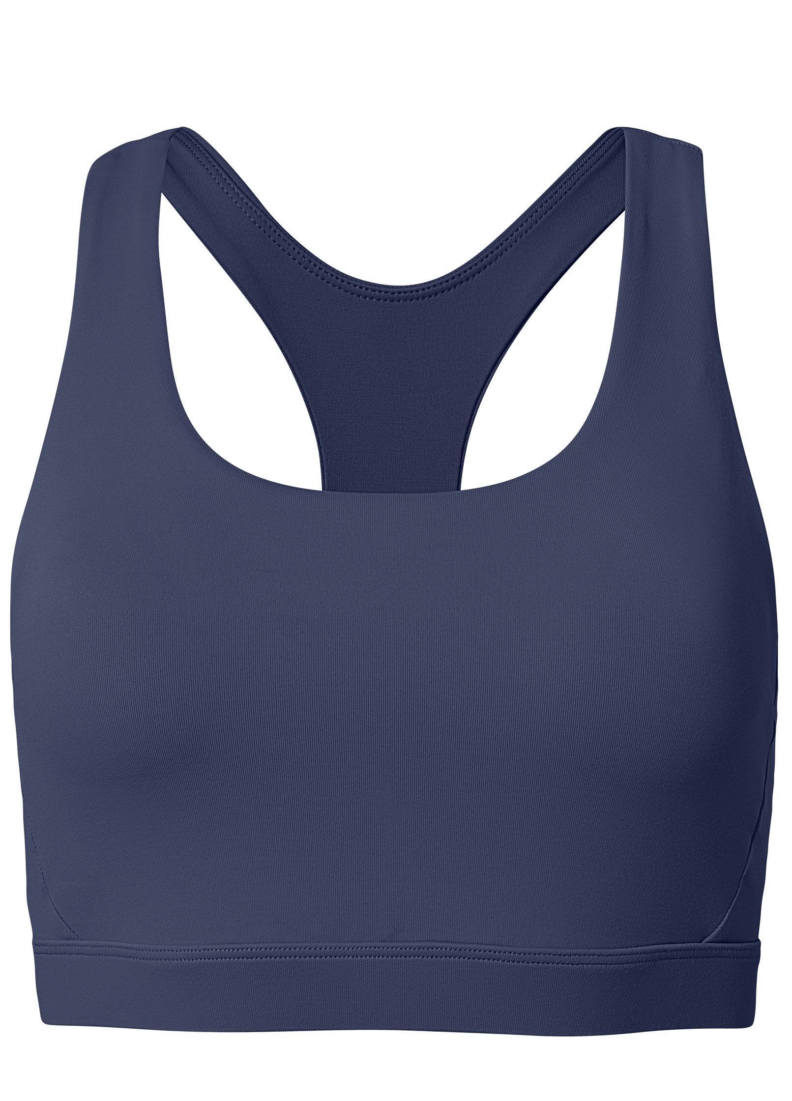 Back Keyhole Sports Bra  - Navy Product Image