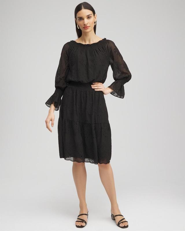 Chiffon Eyelet Dress Product Image