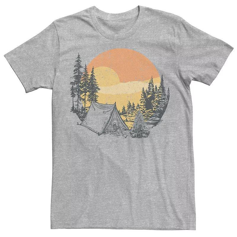 Mens Camping Sunset Forest Circle Scene Tee, Boys Product Image