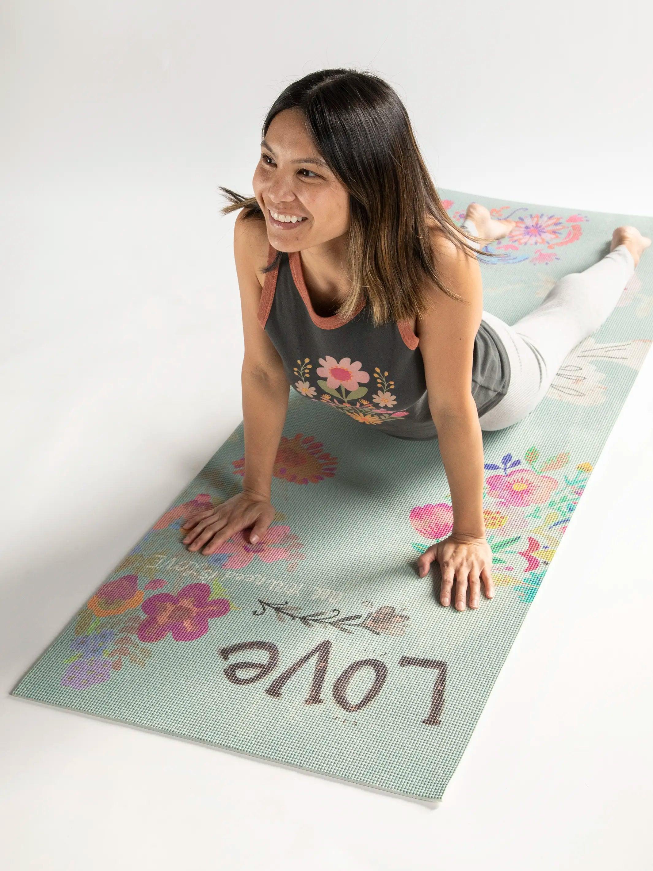 Yoga Mat - Light Turquoise Love Product Image