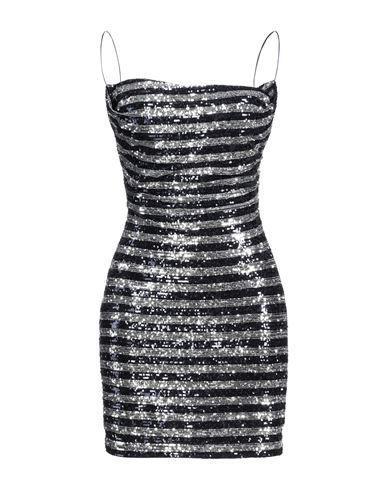 BALMAIN Woman Mini Dress Silver Size 6 Polyamide, Elastane, Polyester Product Image