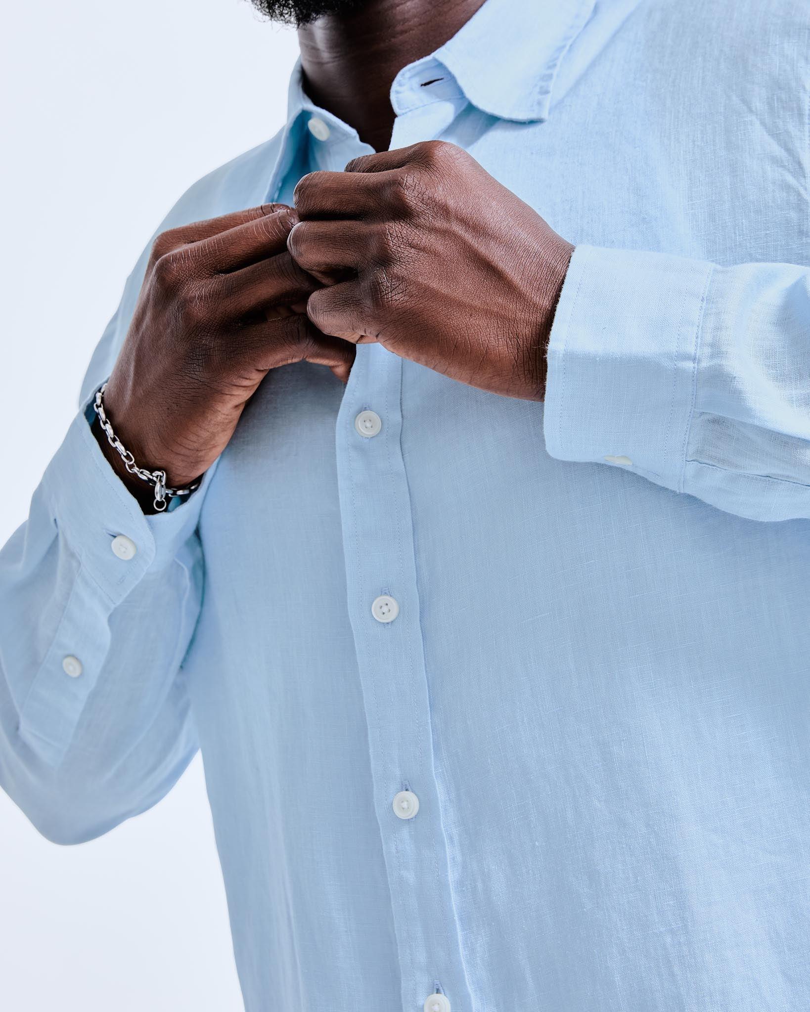 Linen Palermo Shirt Male Product Image