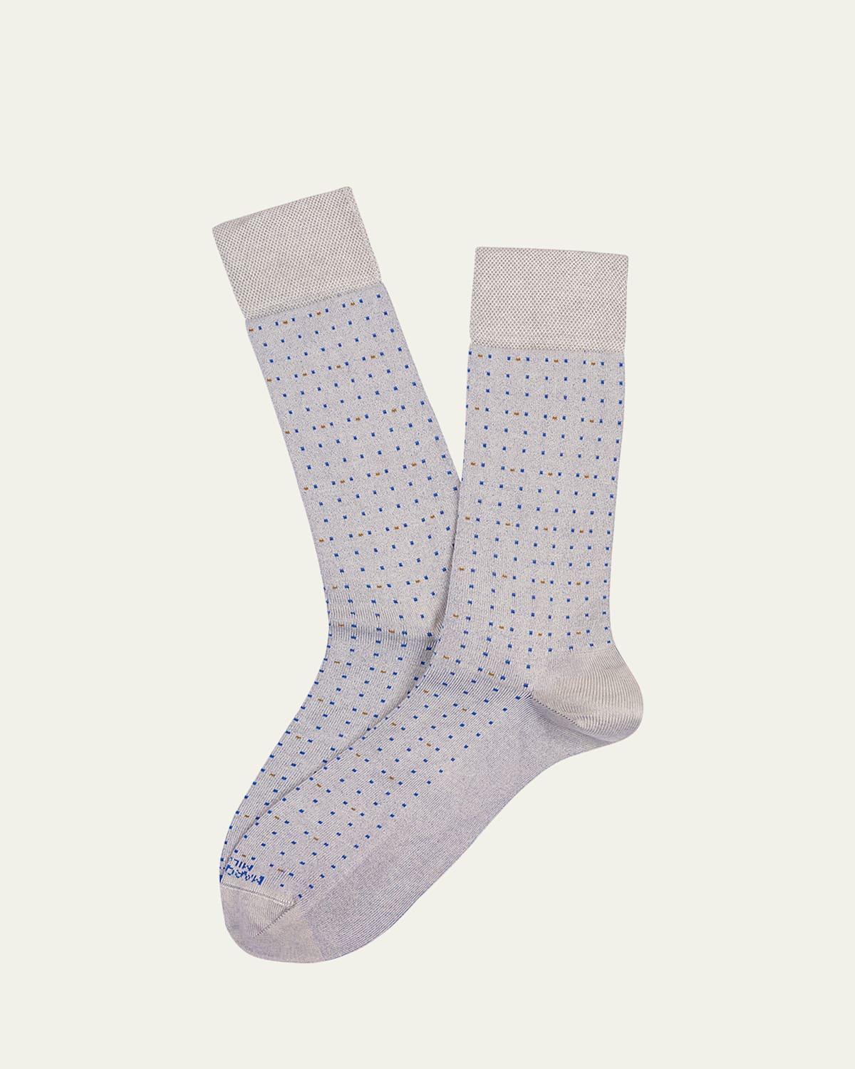 Mens Luxury Yarns Micro Dot Mid-Calf Socks Product Image