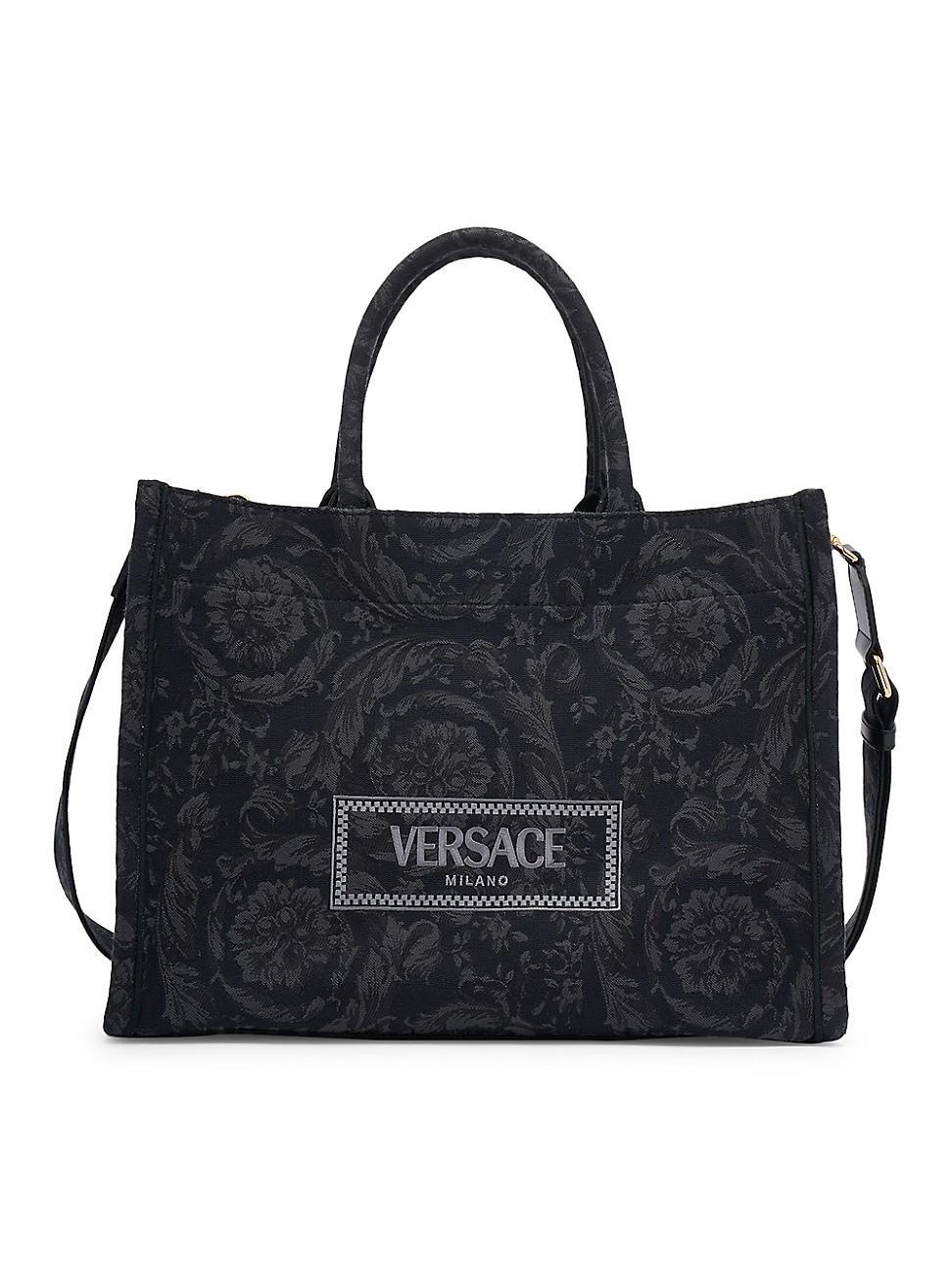 XL Jacquard Embroidered Canvas Tote Bag Product Image