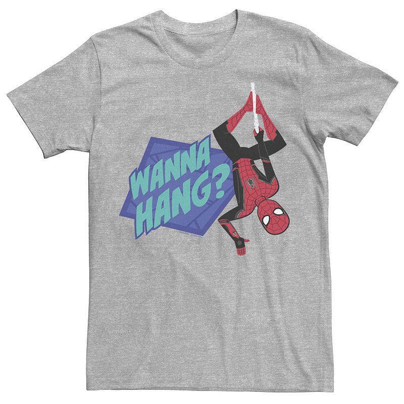 Mens Marvel Spider-Man Far From Home Wanna Swing? Portrait Graphic Tee Athletic Grey Product Image