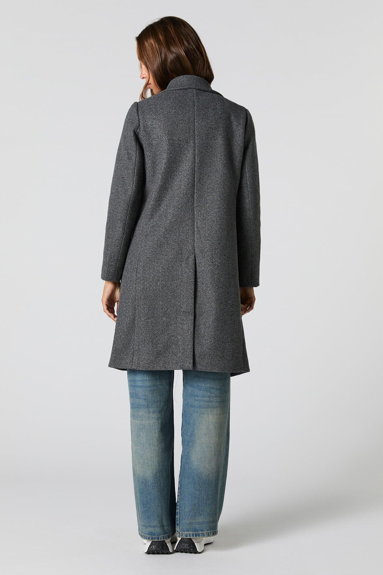 Collared Double Button Coat Female Product Image