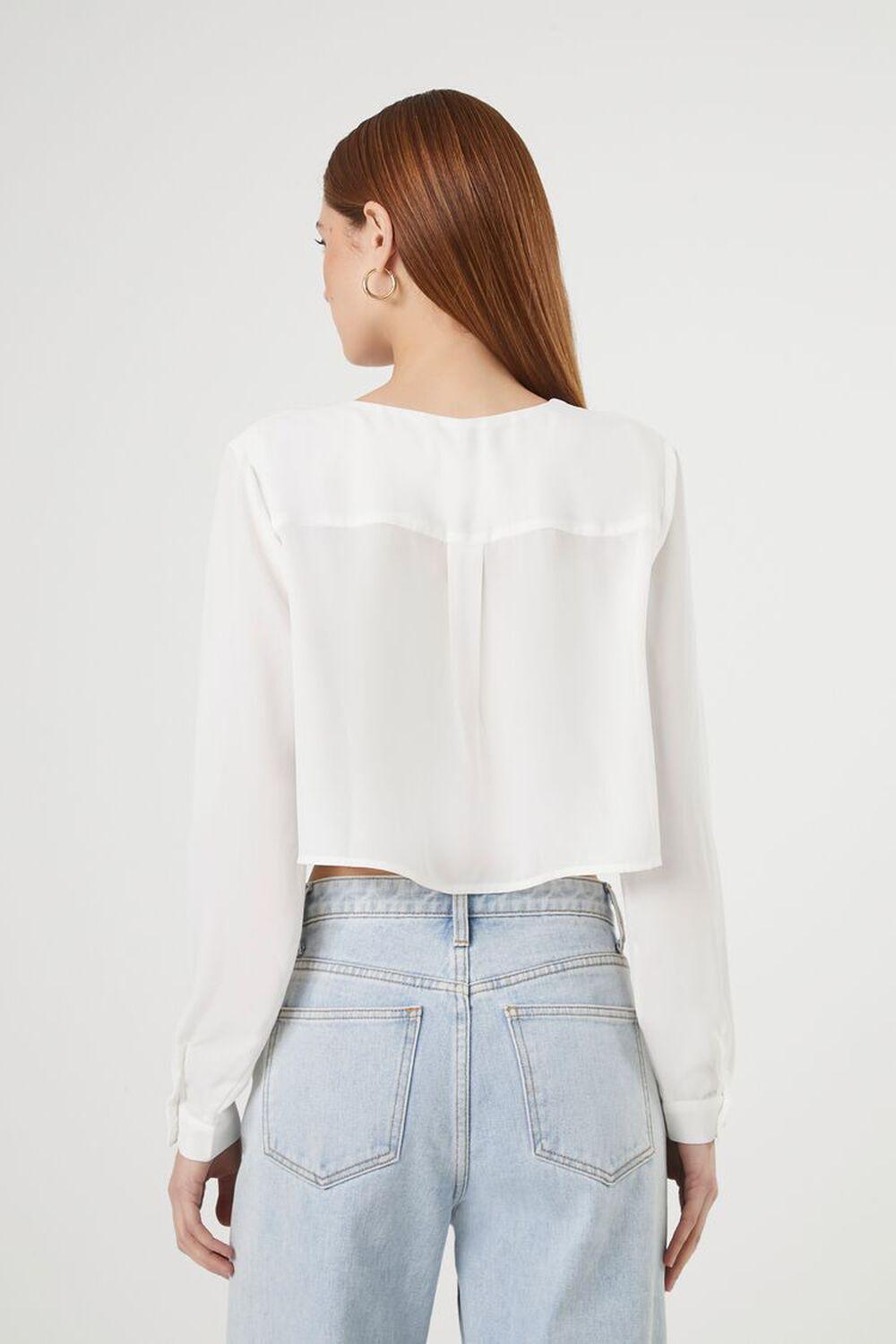 Boxy Cropped V-Neck Top | Forever 21 Product Image