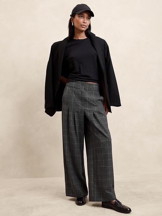 Ultra High-Rise Flannel Wide-Leg Trouser Product Image