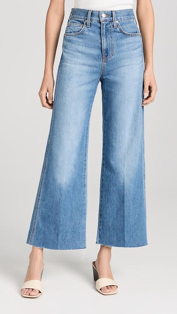 Veronica Beard Jean Taylor Cropped High Rise Wide Jeans | Shopbop Product Image