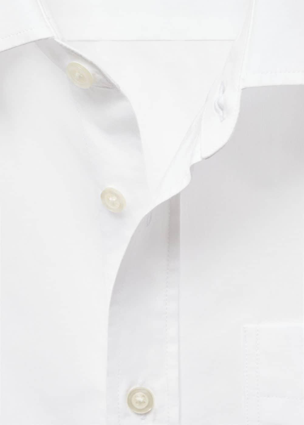 MANGO MAN - Slim fit cotton shirt whiteMen Product Image