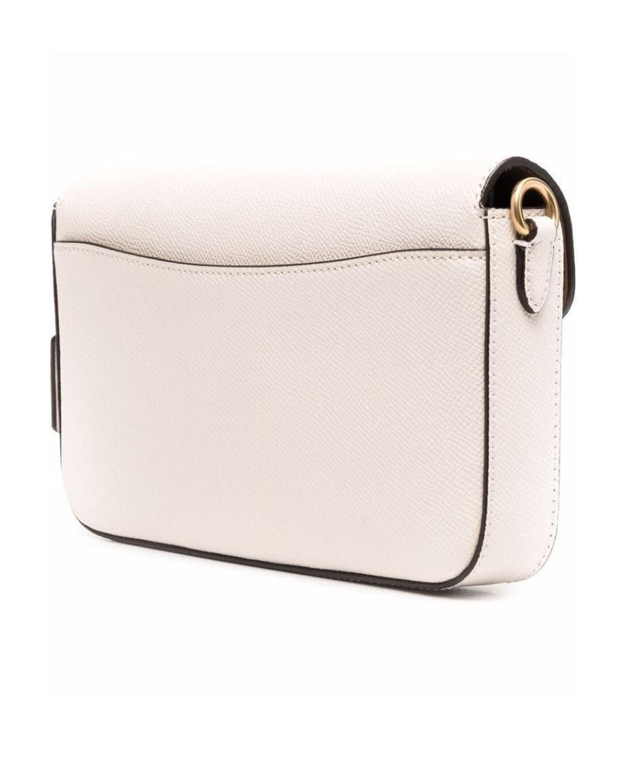 COACH Logo-plaque Leather Crossbody Bag In White Product Image