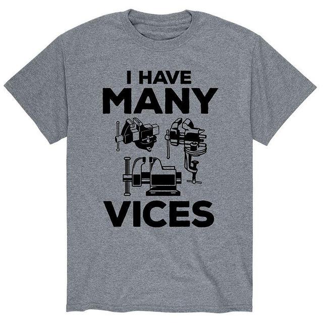 Mens I Have Many Vices Tee Product Image